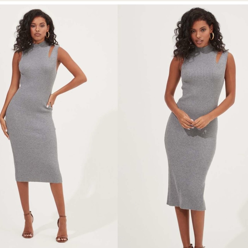 ASTR THE LABEL
CRAWFORD SWEATER DRESS - SLATE